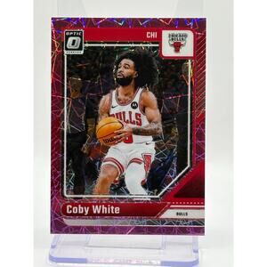 2024-25 Panini Optic Coby White Pink Velocity Refractor 47/79 SP Chicago Bulls